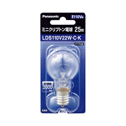 ミニクリプトン電球　２５Ｗ形　クリア×５