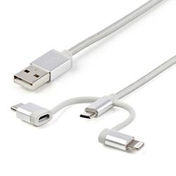 Ｌｉｇｈｔｎｉｎｇ−ＵＳＢ　３ｉｎ１ケーブル　１ｍ