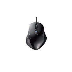 有線５ボタン　ネオフィットマウス　ブラック　Ｍ