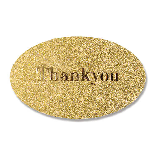 ギフトシール オーバル サンキュー金 ３６片