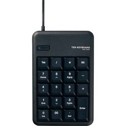 ＵＳＢテンキー　ＵＳＢハブ２ポート付　ブラック