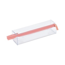 ペンケースＣ２　クリアタイプ　ピンクテラコッタ