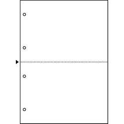 マルチプリンタ帳票　Ａ４　白紙２面４穴　１２００枚
