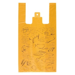 レジ袋 ブラウンフレンチレジバッグ-M(100枚) ヘッズ