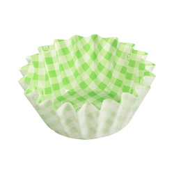 HEIKO 純白ペットケース 8号深 緑チェック 250枚/本