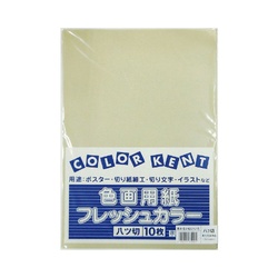 再生色画用紙　八切　あかるいはい　１０枚