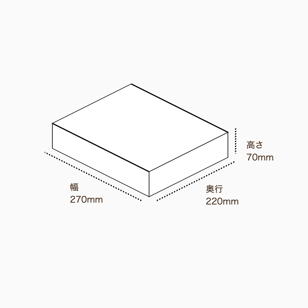 オリジナル印刷パッケージサンプル(トレー箱・270×220×70mm・カードB紙 350g)