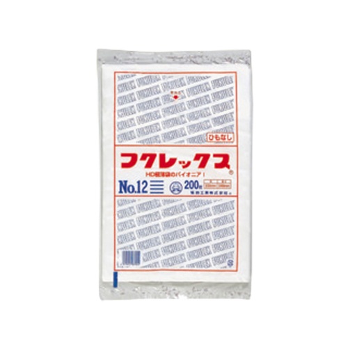 福助工業 ハイデンポリ袋 強化ポリ袋 フクレックス 新 No.12 紐なし 200入