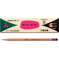 三菱リサイクル鉛筆　ゴムつき　ＨＢ　１２本入