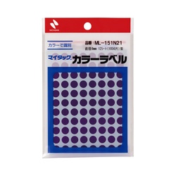 マイタックカラーラベル　８ｍｍ　紫ｘ１０