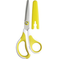 はさみ　メガサク３Ｄエアー　左手用　黄　５個入