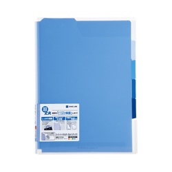 スーパーハードホルダー５山（透明・マチ付）青　５冊