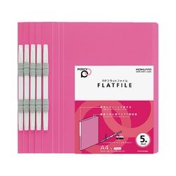 ＰＰフラットファイルポジティ　Ａ４縦　桃　５冊
