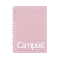 キャンパスソフトリング（ドット罫）Ａ５　ピンク