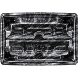 惣菜容器 MTD25-17ヨコ 本体 エコ黒木銀 エフピコ