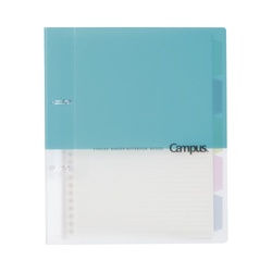 プリントもとじやすい２穴バインダー　Ｂ５　水色