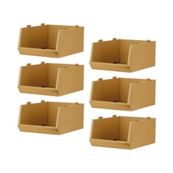 スタッキングコンテナＭ　６個セット　クラフト