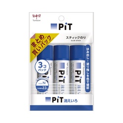 スティックのり消えいろピットＮ　１パック（３本入）