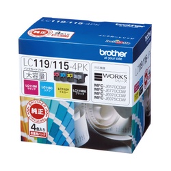 純正インク大容量　ＬＣ１１９／１１５−４ＰＫ　２Ｐ