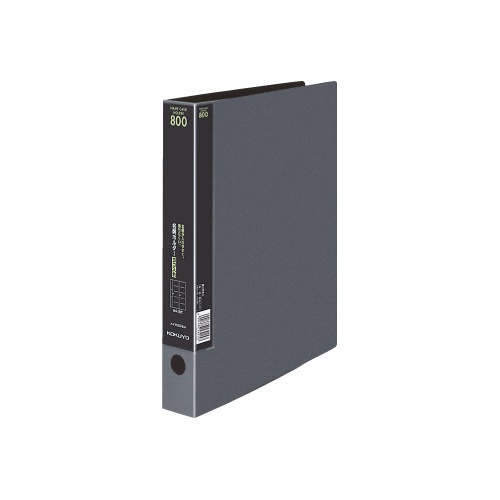 名刺ホルダー差替式　Ａ４縦　２穴　８００名　濃灰