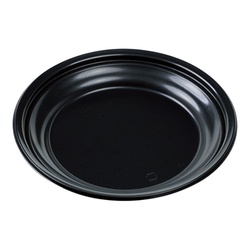 エフピコ 弁当容器 FTプレート-丸225(V) 本体 黒