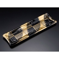 リスパック 寿司容器 しきさい 1-7B 箔格子金 本体