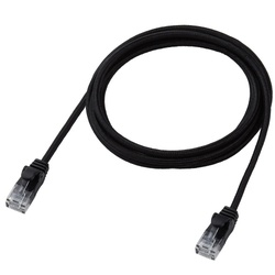 ＬＡＮケーブル　ＣＡＴ６Ａ準拠　２ｍ　メッシュ　黒