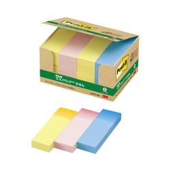 ポストイット　再生紙７５×２５グラデーション２０冊