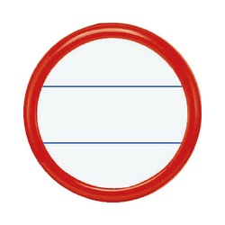 丸型名札安全ピン・クリップ両用型　直径５０ｍｍ赤