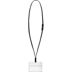 吊下名札＜アイドプラス＞カードプロテクトタイプ　黒