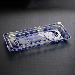 リスパック 刺身容器 バイオPET 美枠 25-12B みぞれ青 本体