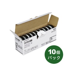 テプラ　ＰＲＯテープ　エコ白色９ｍｍ黒文字　２０個