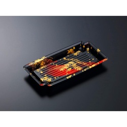 中央化学 刺身容器 CF かく鉢 24-12 竹霞R-BK 本体