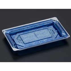 リスパック 刺身容器 バイオPET 美枠 20-12B 箔おし銀 本体