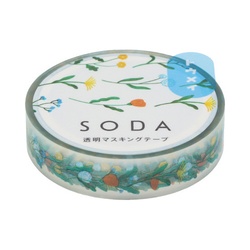 ソーダ　透明マステ（オハナ）Ｘ３