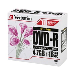ＤＶＤ−Ｒデータ用１６倍速　ＩＪ対応１０枚Ｐ×１０