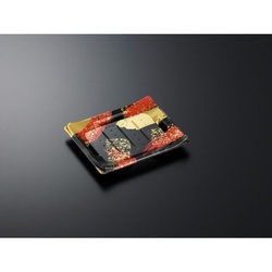 中央化学 寿司容器 HS 波ね皿 18-15 光琳R-BK 本体