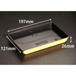 リスパック 寿司容器 豪華折 2-4B 柾木目黒 本体