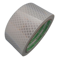 【廃番商品】日東エルマテ 高輝度プリズム反射テープ 45mm×5ｍ ホワイト HTP45W