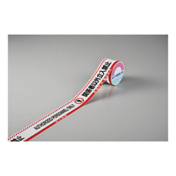 【廃番商品】標識テープ60mm×50m　赤/白　【緑十字 バリケードテープ 関係者以外立入禁止（４ヶ国語） 赤／白 ＢＴ−