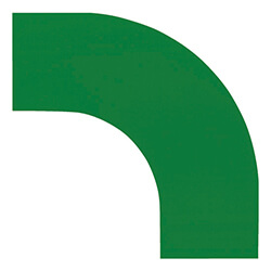 【廃番商品】ラインテープ(コーナー用)　緑　【緑十字 コーナー用ガードテープ（１００ｍｍ幅用） 緑 ＧＴＬ−１００Ｇ １０枚組 屋内用】