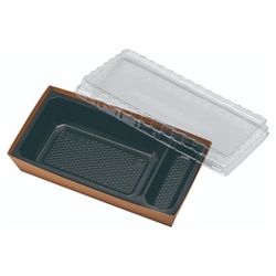 弁当容器 NON折 本体205-105 杉木目 アヅミ産業