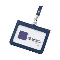 合皮製ＩＤカードホルダーネイビー