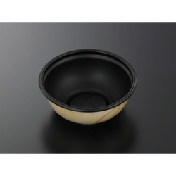 中央化学 どんぶり容器 SD 庵里丼 M15深 BK-輪Y 本体 発泡