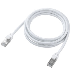 ＬＡＮケーブル　ＣＡＴ７　２ｍ　メッシュ　ホワイト