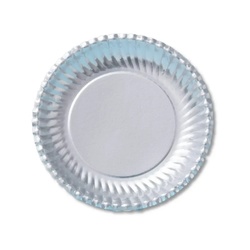 紙皿 菊型シルバープレート 8号 三和紙工