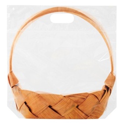 チャック付き袋 フォトプリントジップ付バッグ カゴ-M(30枚) ヘッズ