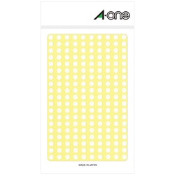 カラーラベル　丸型　５ｍｍ径　白