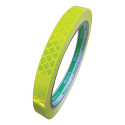 【廃番商品】日東エルマテ 高輝度プリズム反射テープ（蛍光色） 10mm×5ｍ レモンイエロー HTP10LY