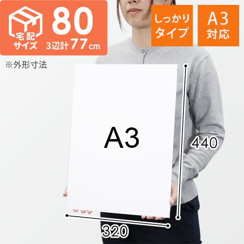 【宅配80サイズ・定形外郵便】厚紙封筒（A3サイズ、開封ジッパー付き）